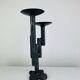 Brutalist iron candlestick, vintage