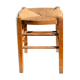 Tabouret rustique en bois et paille, XIXème s.