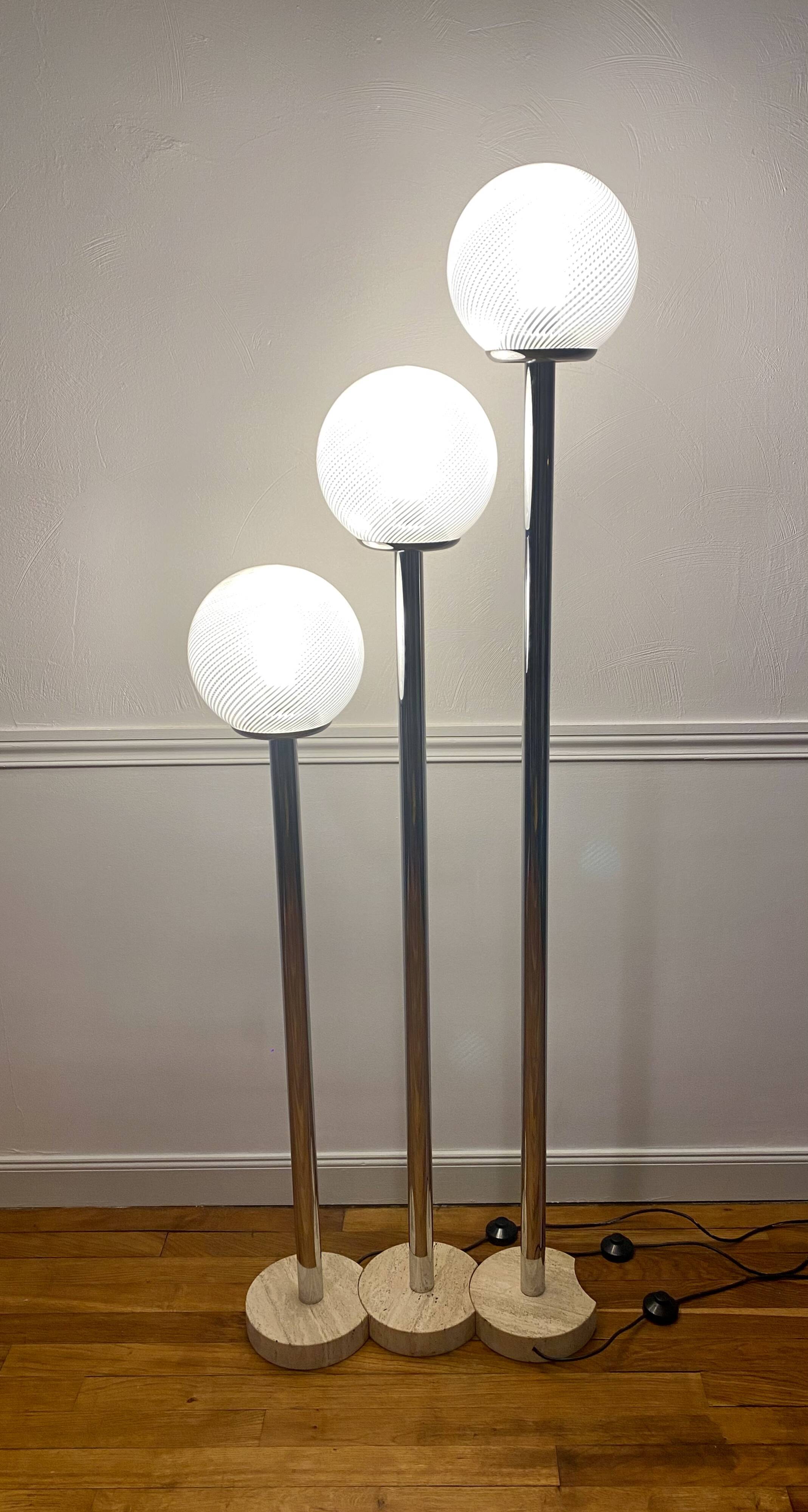 3-piece ball floor lamp spatiale era