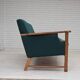 1970s, Danish 4-seater sofa, furniture wool, solid oak wood.