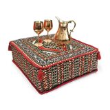 Red anatolian floor table