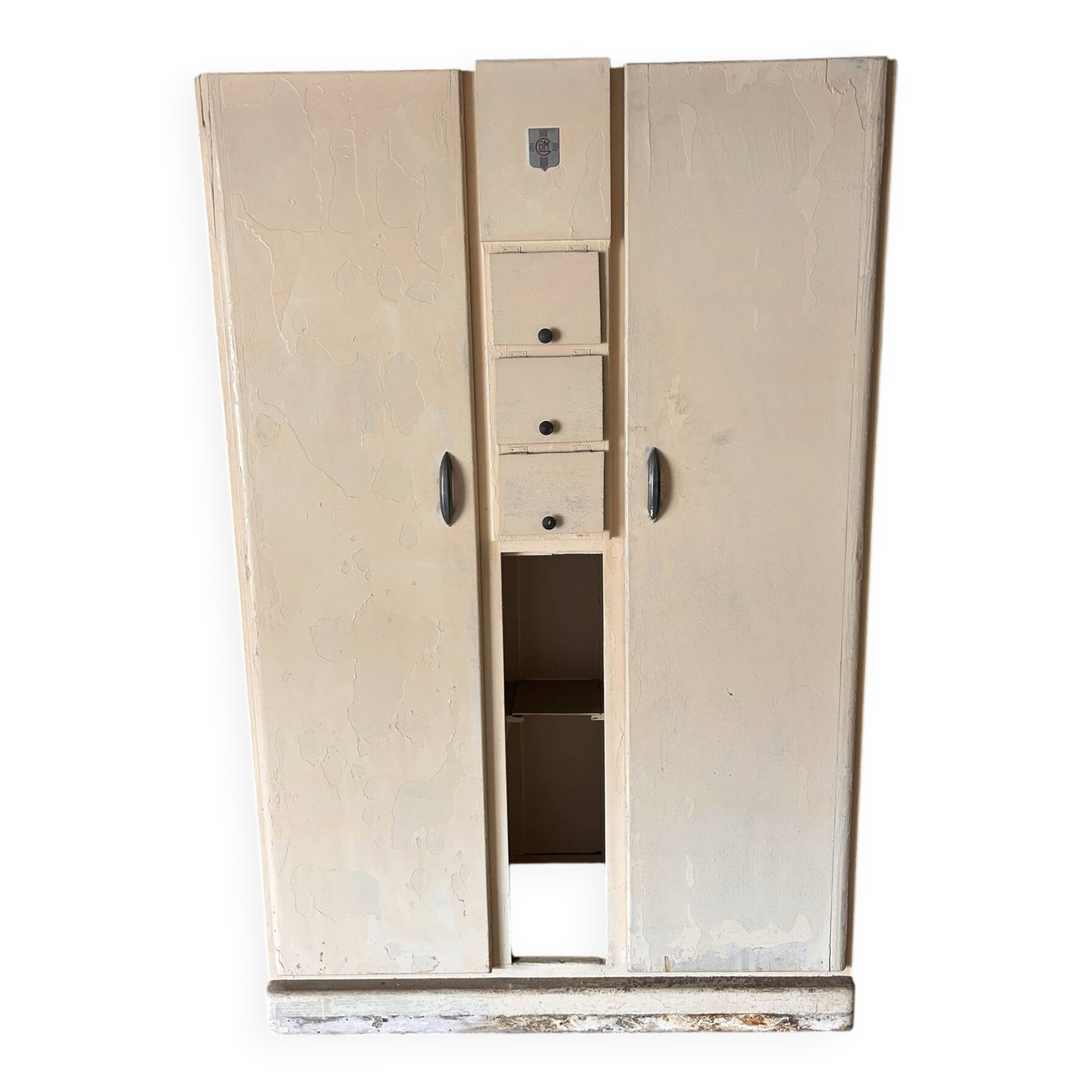 Vintage compartmentalised wardrobe