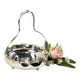 Hallmarked silver-plated metal centerpiece with handle