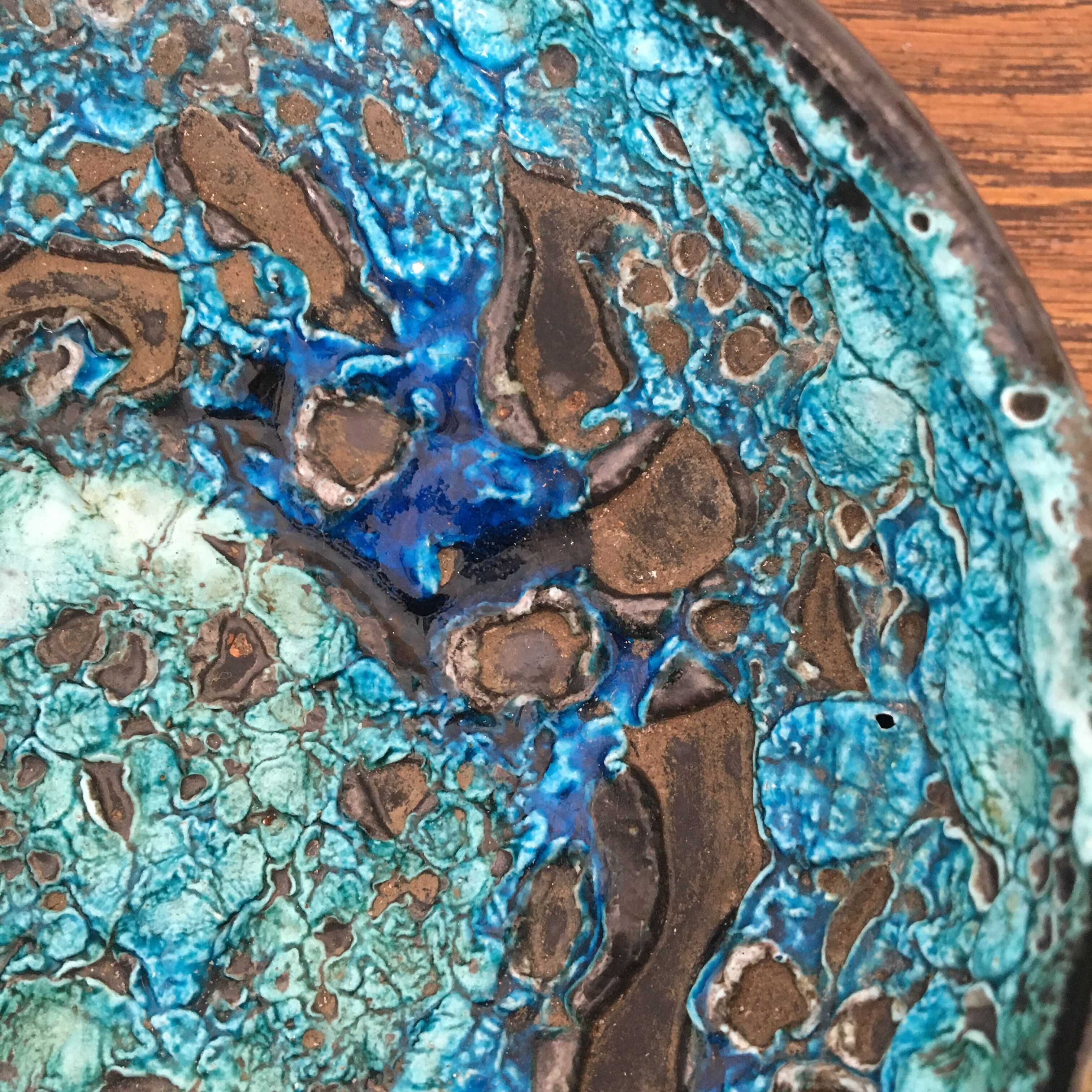 Empty pocket ceramic cup Fat Lava turquoise