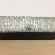 Square Holophane wall light in cut glass, 1960s.