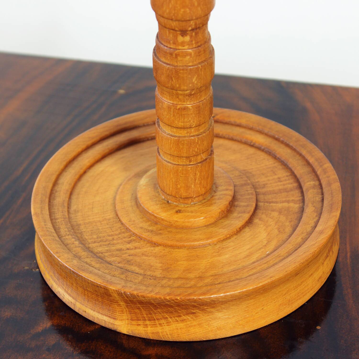 Mid-century wooden candle holder, Czechoslovakia, 1950s
