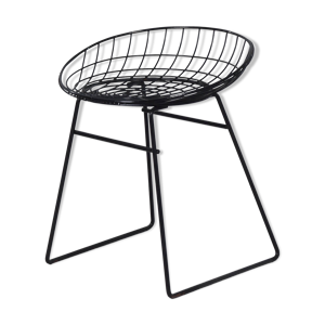 Tabouret en fil noir