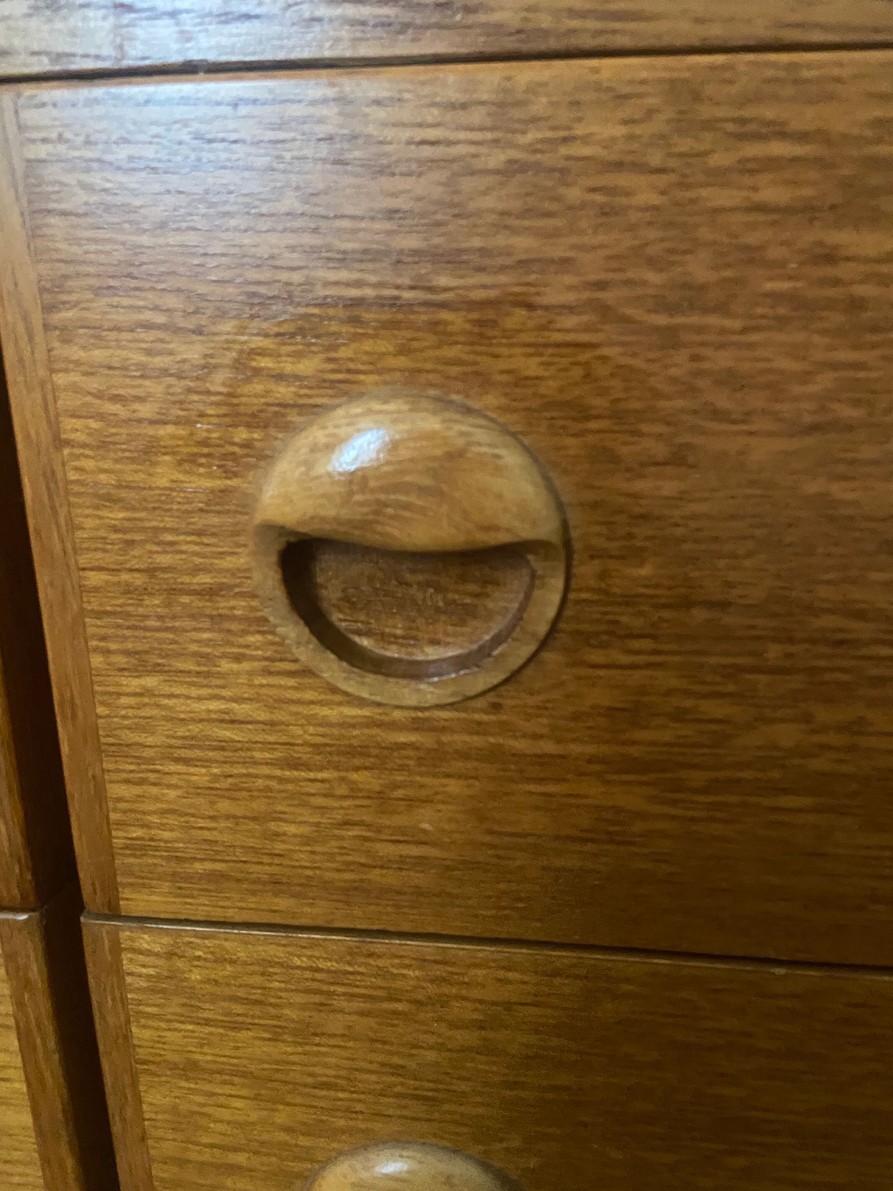 Secretarial cabinet in vintage teak