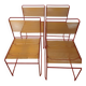 4 Flyline spaghetti chairs by Giandomenico Bennotti 1970