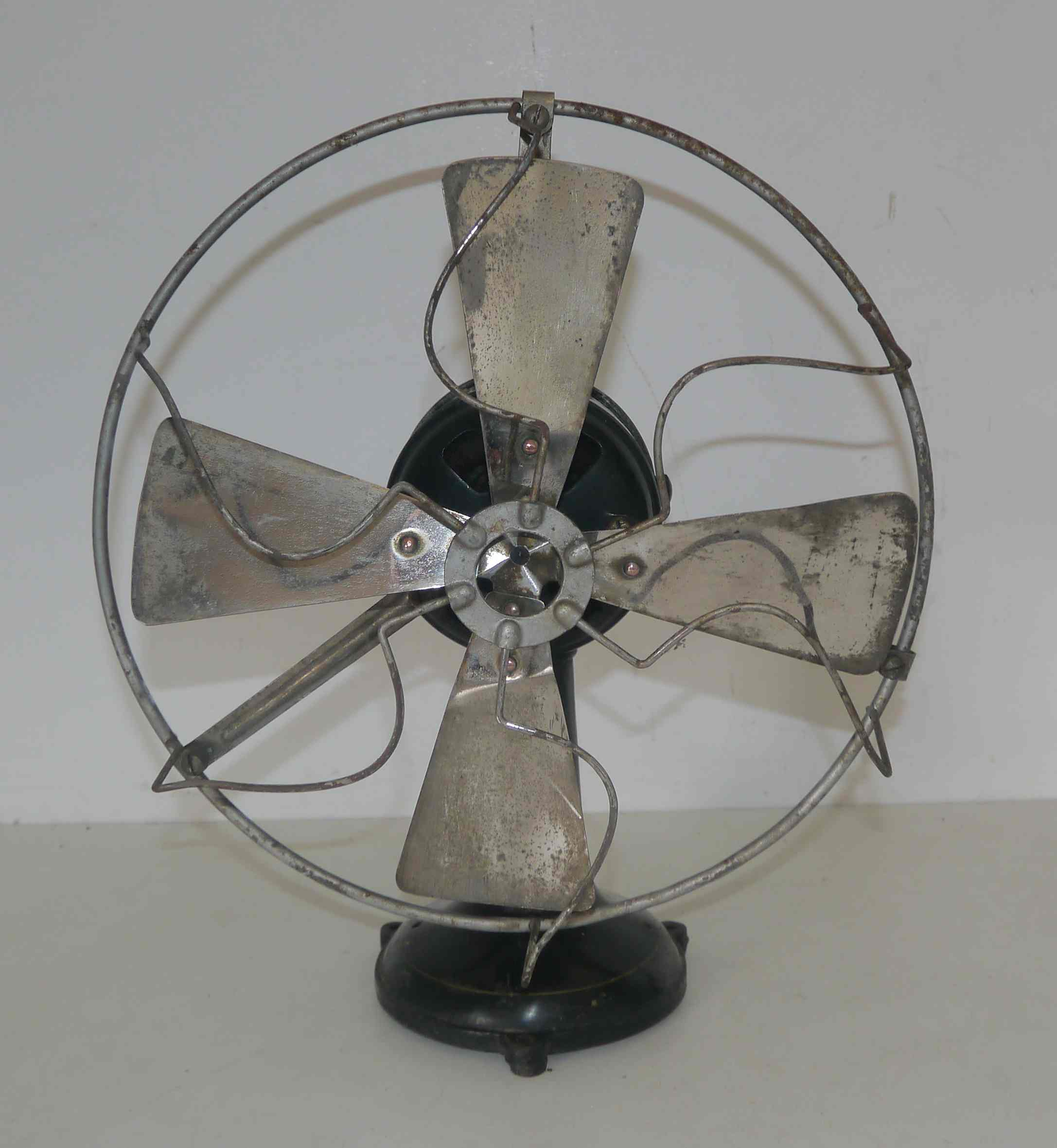 Old metal fan for decoration 30's years