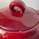 Vintage burgundy red teapot
