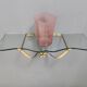 Vintage Crystal and Brass Wall-Mounted Console Table by Cristal Art, Turin Italy