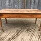 Antique cherry farmhouse table with 2 drawers and 1 pull-out
