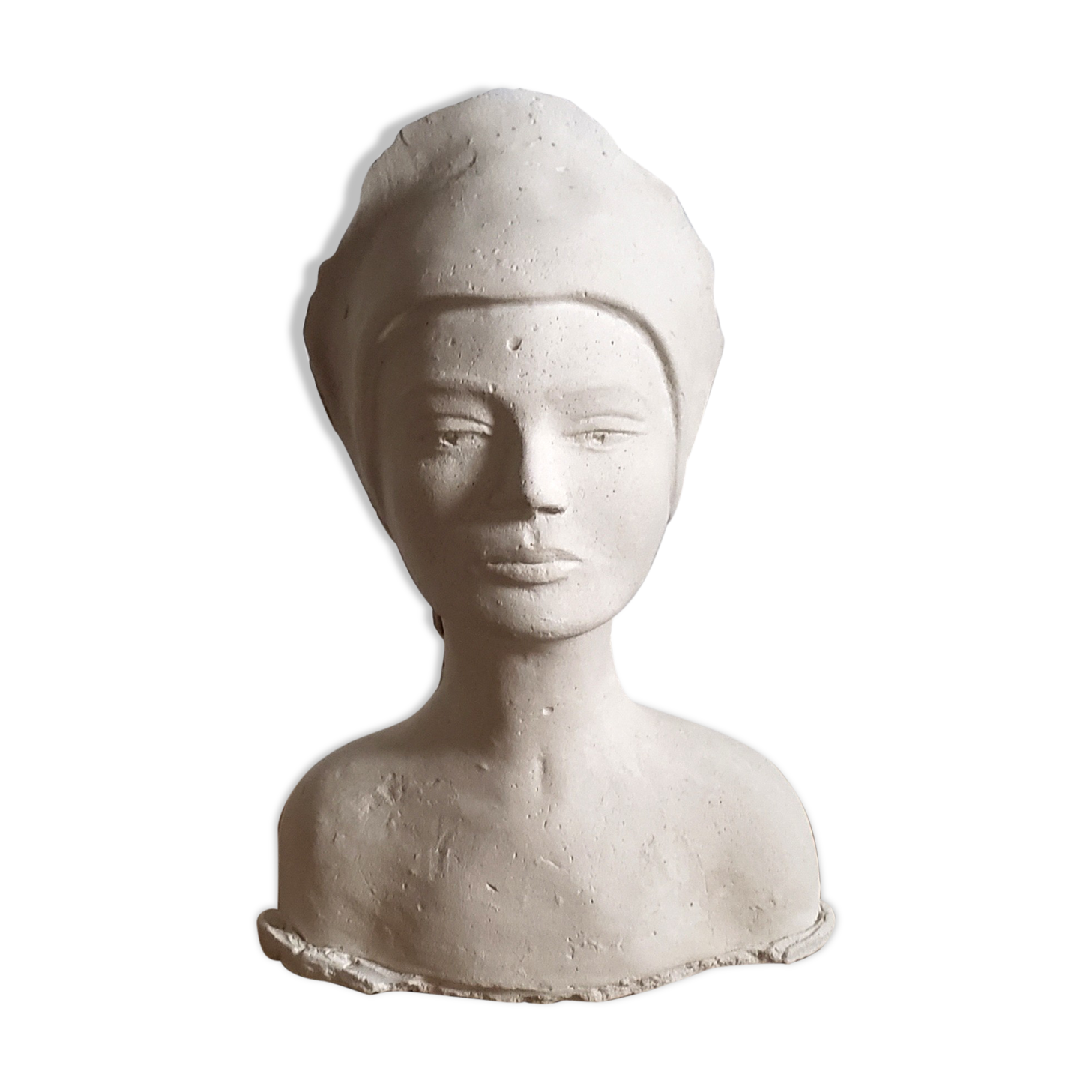 Woman bust in plaster