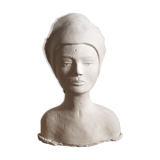 Woman bust in plaster