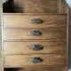Antique piece of furniture with walnut drawers to hang