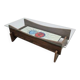 Mid-century coffee table with ceramic tile panel, 1970s