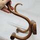 Double Bistro Coat Rack Curved Wooden Hanger Early 20th Century