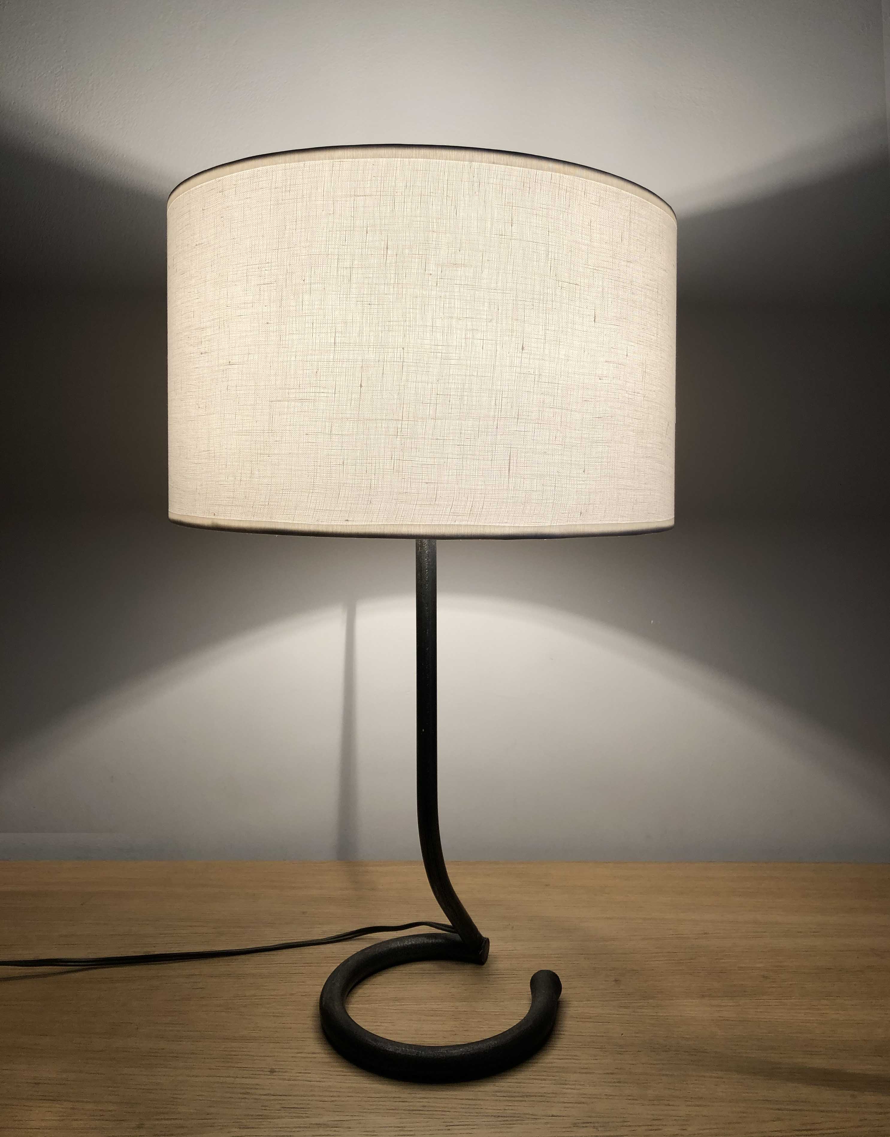 Wrought iron lamp from the 1950s