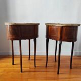Paire se tables de chevet style Louis XV forme rognon