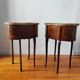 Pair of Louis XV style kidney-shaped bedside tables.
