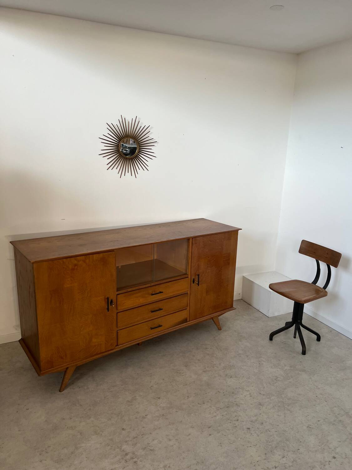 Old oak sideboard from the 50s, reconstruction period