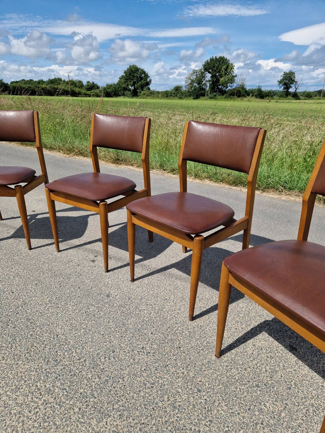 Set of 4 vintage Scandinavian chairs