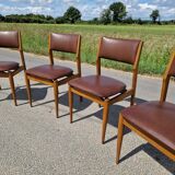 Set of 4 vintage Scandinavian chairs