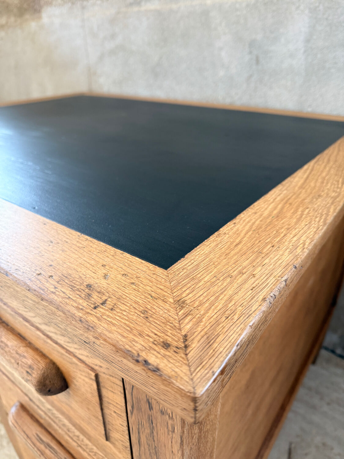 Antique solid oak desk – restored