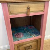 Bedside table in wood and marble
