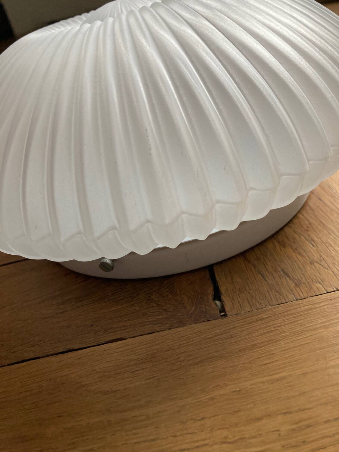 Molded glass flower wall light