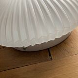 Molded glass flower wall light