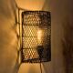 Black rattan wall light