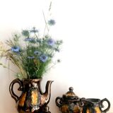 Vallauris tea set in iridescent ceramic 1960