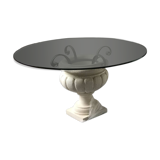 Stone and glass table