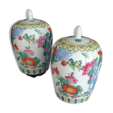 Old ginger pot chinese potiche in ceramic h.25cm