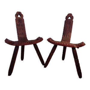 paire de chaises tripodes