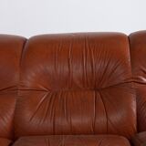 Mid-century leather sofa from the 1960s, Italy