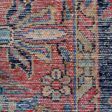 Blue Wool Persian Carpet Handwoven Wool Farahan Area Rug- 138x198cm