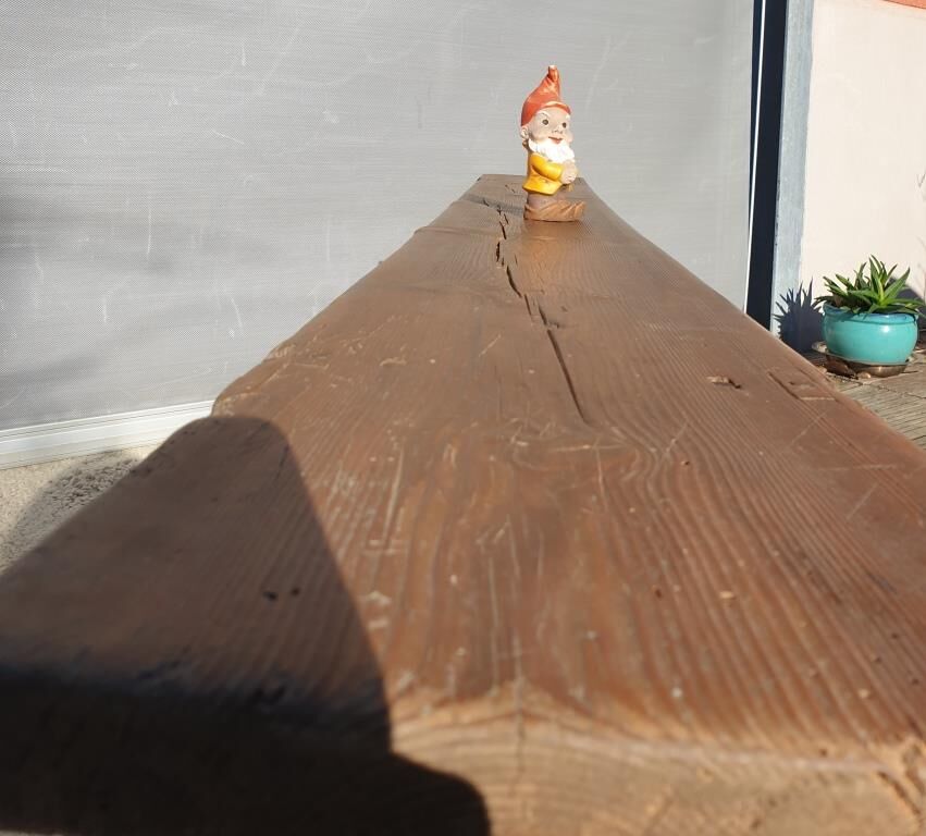 Vintage wooden bench L200