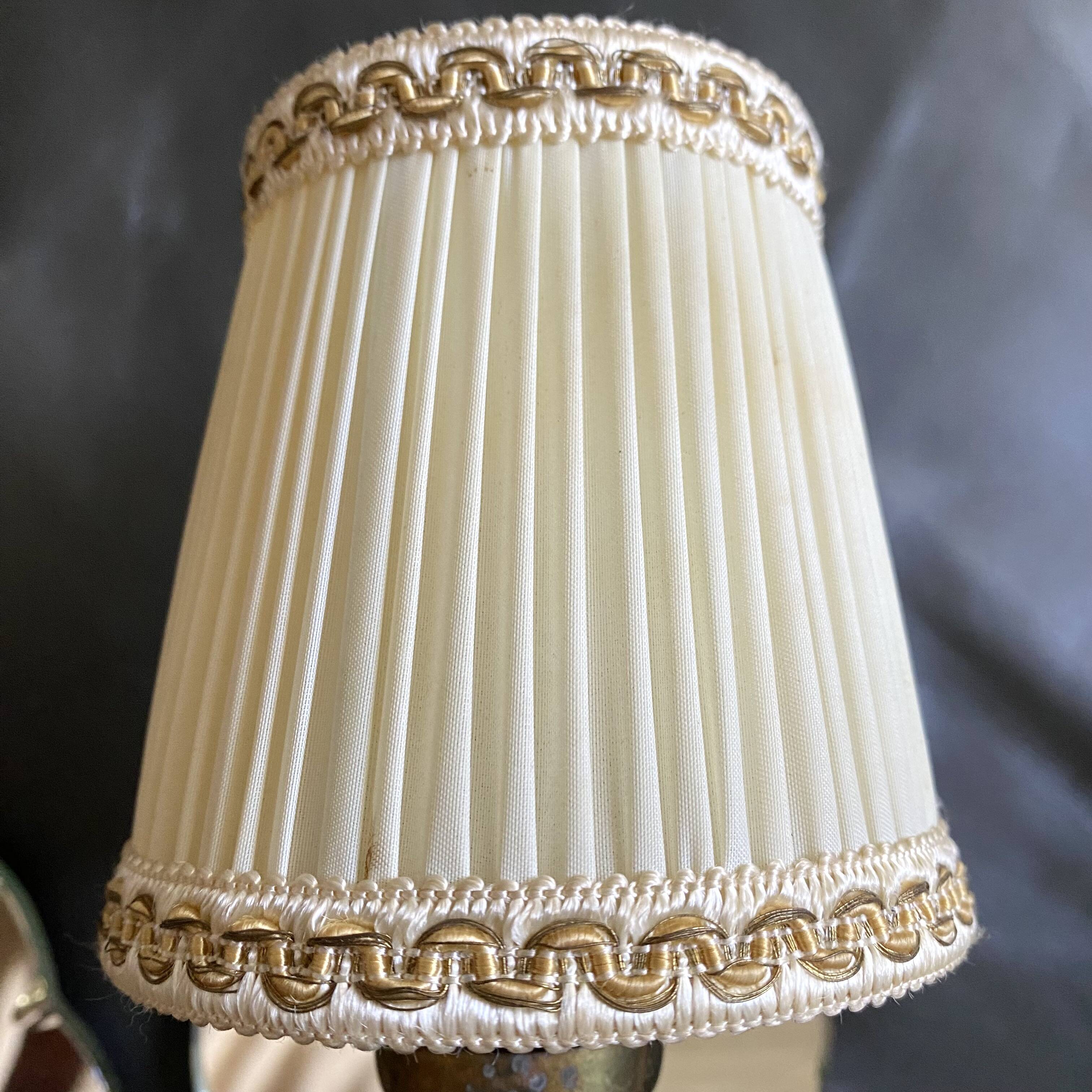 Pair of mirror and brass wall lights from the 50s and 60s