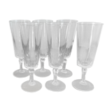 Champagne flutes Cristal d'Arques model "Versailles"