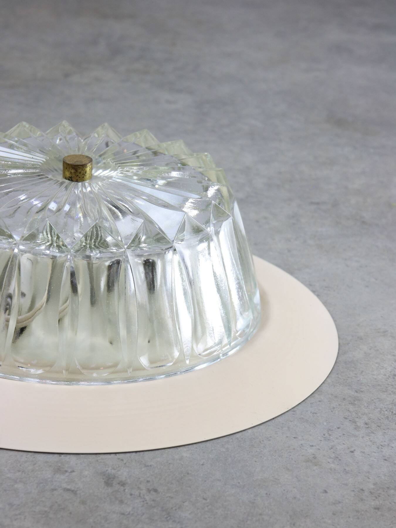 Mid-century Crystal Wall or Ceiling Lamp
