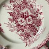 2 Onnaing Terre de Fer plates, Eglantines model, circa 1900