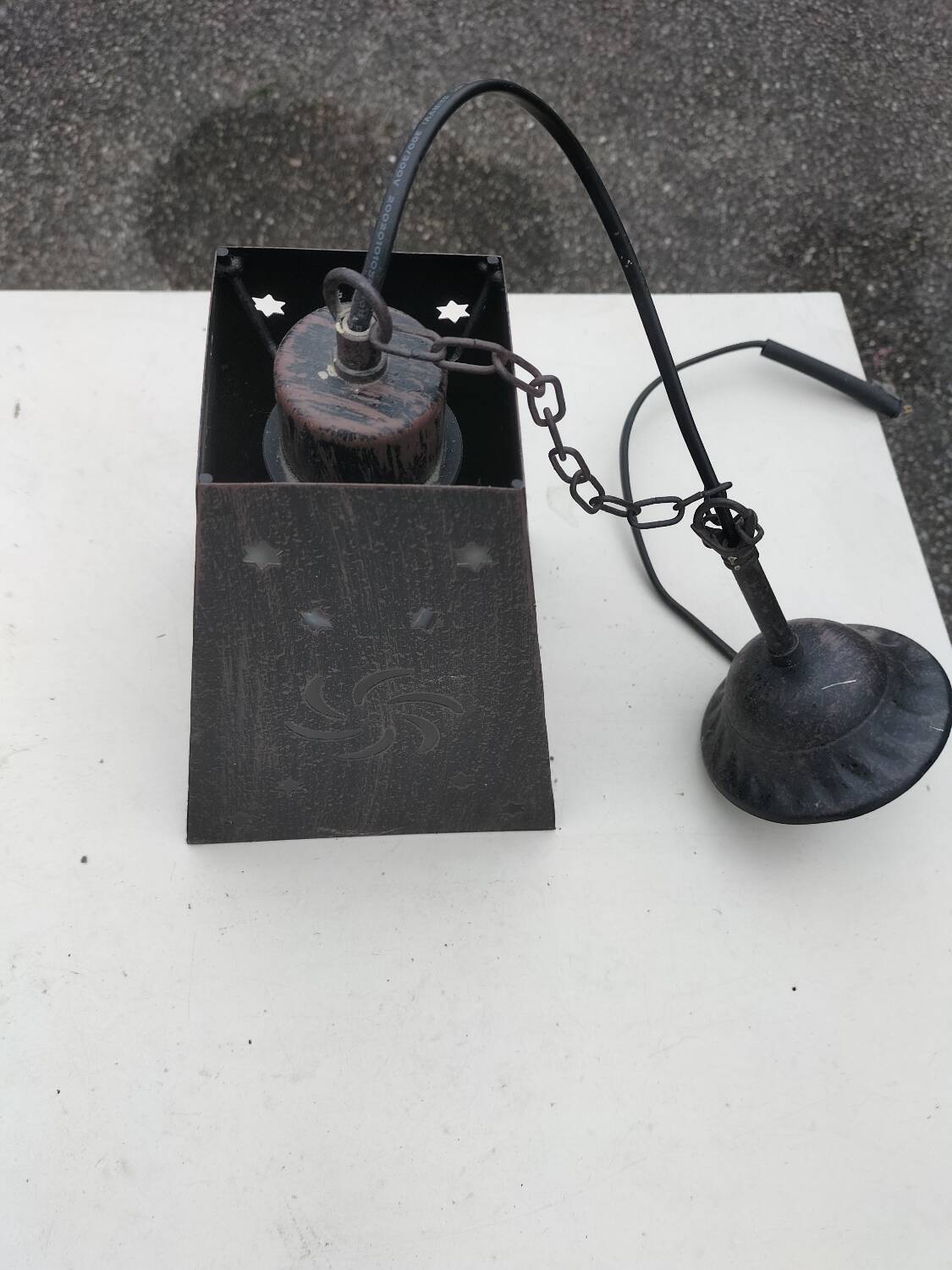 Small metal chandelier