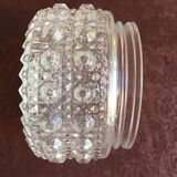 Round globe made of worked glass