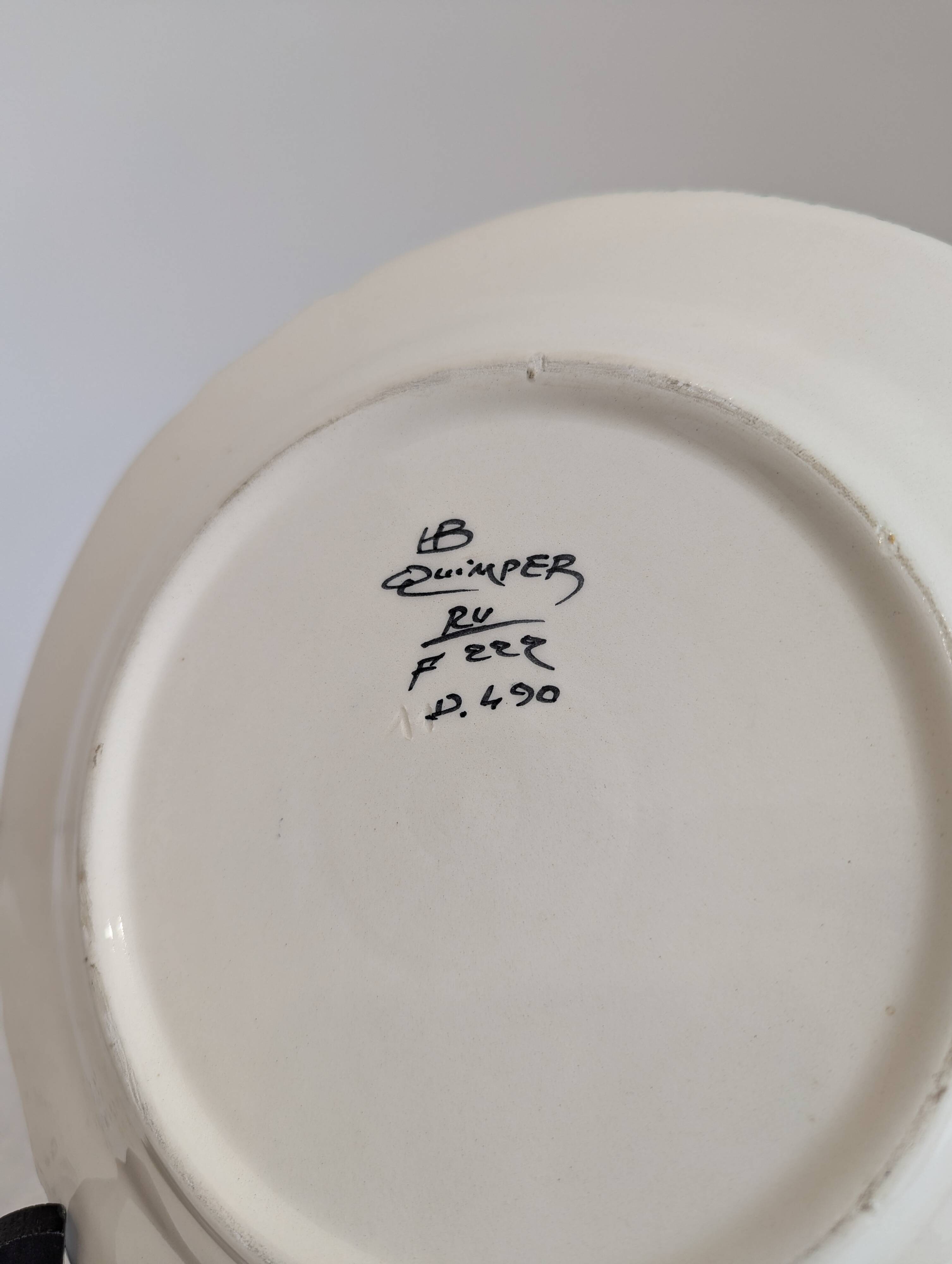 Old Breton HB Quimper plate