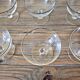 Vintage crystal ice cream cups with silver rim