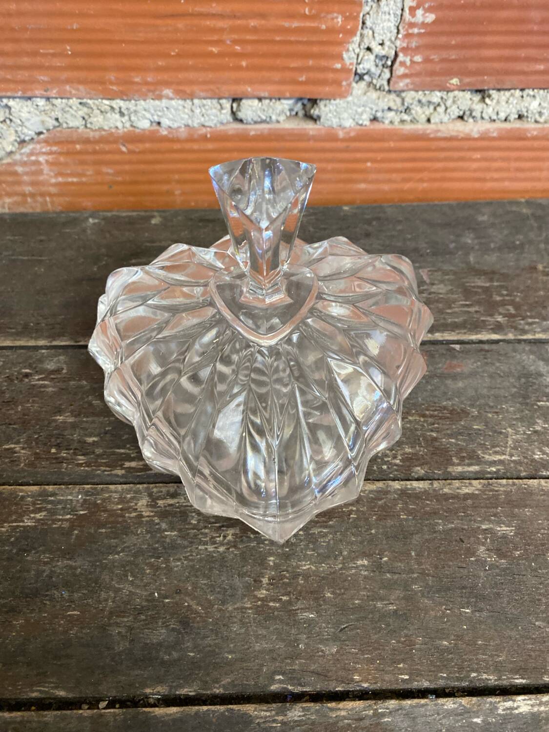 Vintage Crystal Bonbonnière Candy Dish #C872