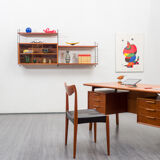 Shelf String, teak, with showcase, vintage